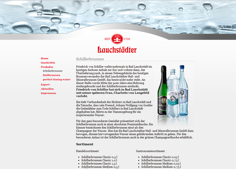Lauchstädter Heil- & Mineralbrunnen Homepage